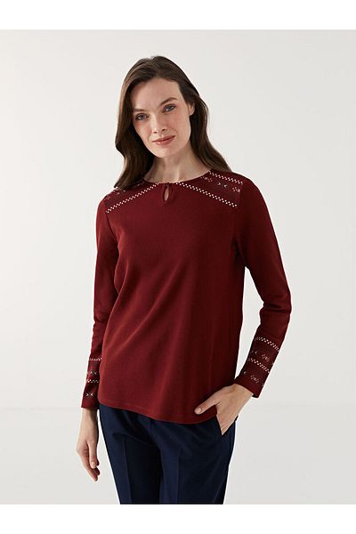 LC Waikiki LCW Grace Crew Neck Print Women's Blouse