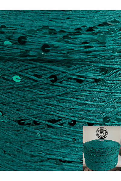 göçer Σμαραγδί Πράσινο 3mm 6mm Χοντρό Πλεκτό Βαμβάκι Βισκόζης με Πούλιες - 20...