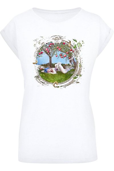 Merchcode Damen Ashnikko - Apple Picture T-Shirt mit verlängerten Schultern