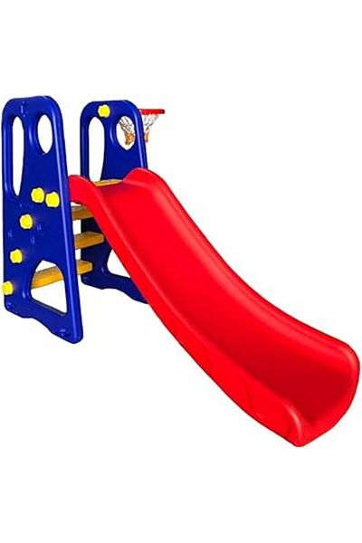 ALBADER Kids play slide with basket ball game, toy for children both indoor outdoor use