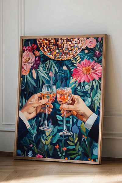 Taranist Αφίσα Cheers Fauvism Πολύχρωμα λουλούδια Cheers Celebration Love