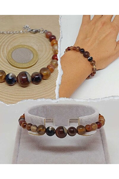 Yasamtohumu Galaxy serija narukvica sa dizajnom smeđeg ahata