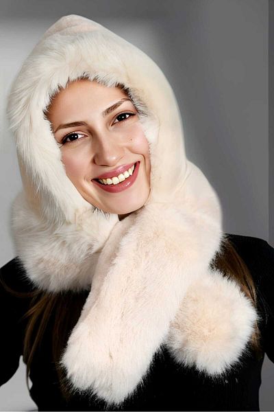 Mood Agenda Women's Neck Tie Scarf Soft Plush Hat