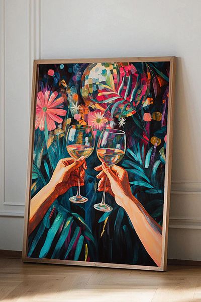 Taranist Αφίσα Cheers Fovism Πολύχρωμα λουλούδια Cheers Floral Bohemian