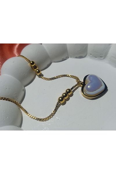 Jadem Gold Stainless Steel Heart Anklet