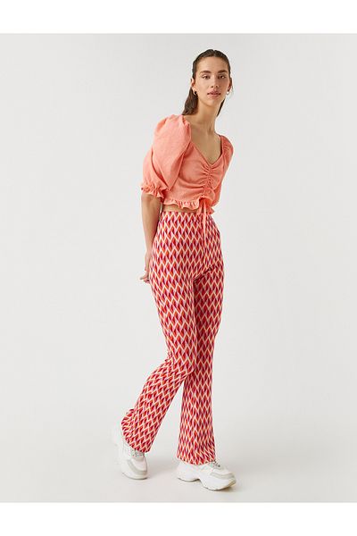 Koton Crop Gathered Μπλούζα