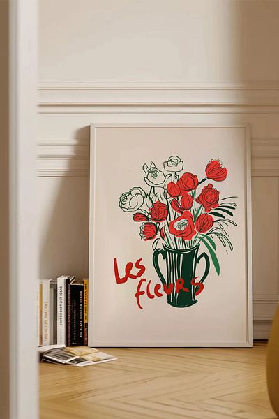 Taranist Poster Les Fleurs Flowers Minimalist