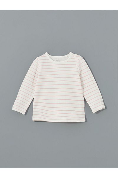 LC Waikiki LCW baby Blue Crew Neck Baby Girl Μπλούζα 3 τμχ