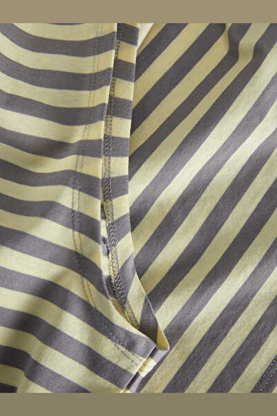 Jack & Jones Γυναικείο ριγέ Crop Top Alvira - Crew Neck