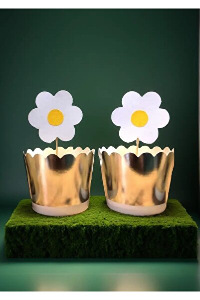 sevvom PAPATYA RESİMLİ CUPKEK, PASTA ÜZERİ ÇUBUKLU BASKILI KARTON 20 ADET