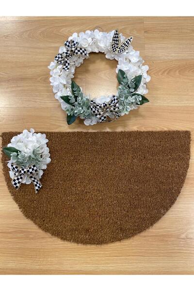 Marrone Kapı Önü Dekoru Paspas Set Kapı Süsü Paspas Takım