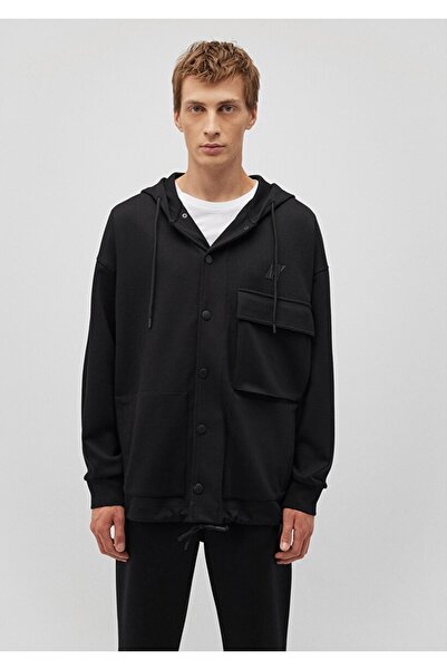 Mavi Erkrk Kapüşonlu Sweatshirt