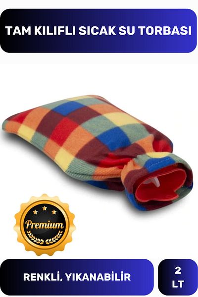 Lidyacottone 2 Lt Premium Rubber Washable Fleece Cover Soft Menstrual Evil - Air Hot Water Bag