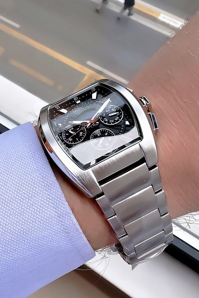Homies Men's Silver Color Wrist Watch - Steel Band Gift Bracelet Hme2056C1