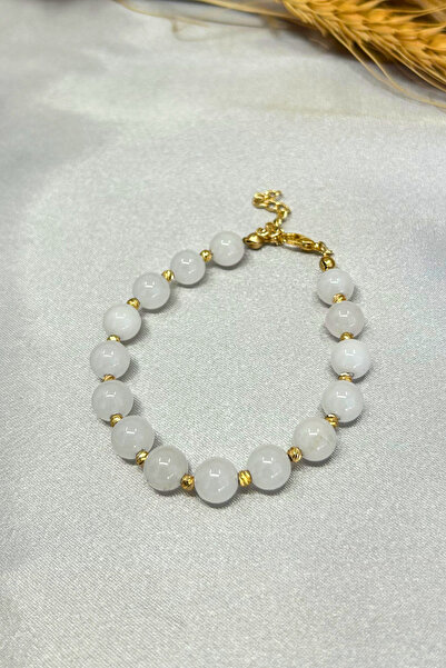 Suerte Accessories Moon Stone Natural Stone Gold Dorica Accessory Handmade Special Design Moonstone Natural Stone Women's Bracelet