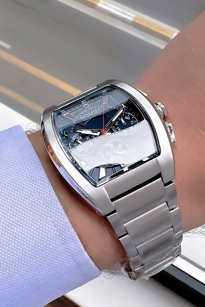 Homies Men's Silver Color Wrist Watch - Special Boxed, Steel Band Gift Bracelet Hme2056C2