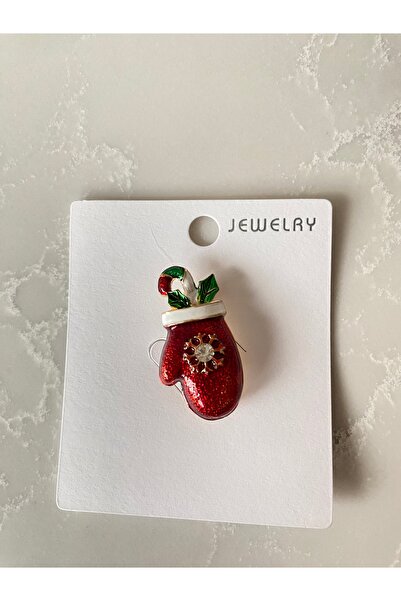 kubotique Yılbaşı Temalı Eldiven İğnelik Broş