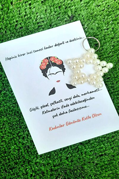 Women's Day Gift Keychain - Pearl Star Keychain - 10 Pcs Gift Women's Day