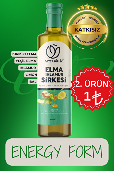 DATÇA BİRLİK Elma Ihlamur Bal Limon Sirkesi Doğal Fermantasyon 500 Ml.