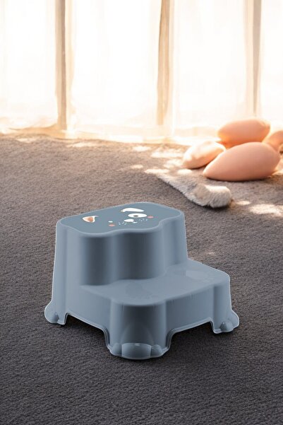 Turkco Kaydırmaz Güvenli Basamak Çift Kademeli Şirin Yüz Desenli 2 Basamaklı ...