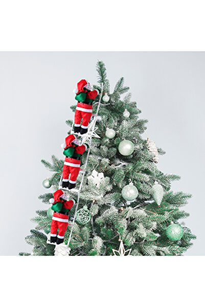ALPJOY شجرة عيد الميلاد، سلم تسلق سانتا كلوز 95 سم، مجموعة من 3
