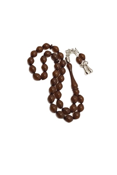 Han Ticarethane Кафяви кехлибарени молитвени мъниста на прах