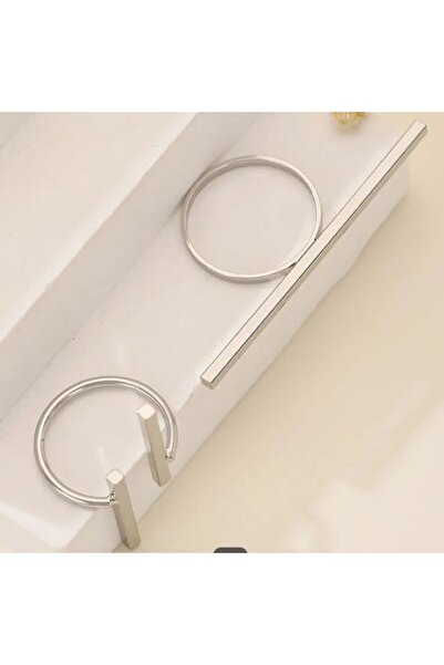 Dgt Luxury Geometrik Şık İkili Yüzük