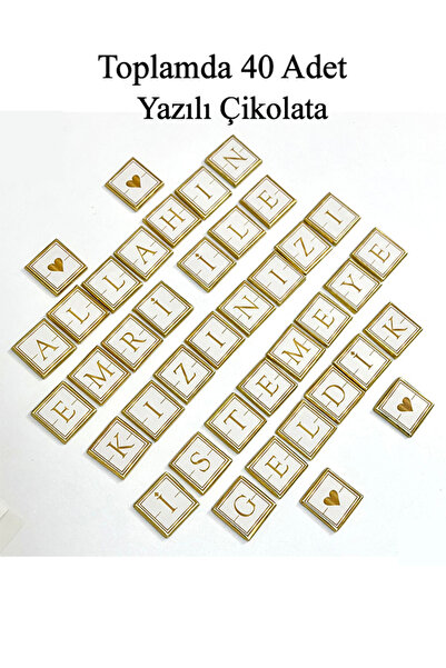 ouzhanya hediyelik İsteme Çikolatası, Allah'ın Emri ile Kızınızı İstemeye Gel...