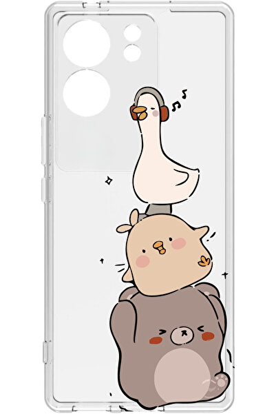 INFINIX ZERO30 (X6731B) Baskılı ve Kamera Korumalı Şeffaf Renk Silikon Kılıf