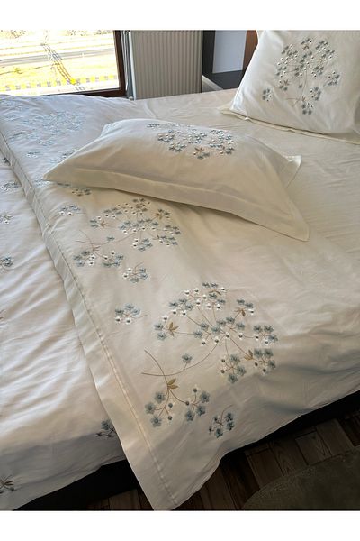 incisecrethome 7 Piece Prenpes Model Pique and Duvet Cover Set