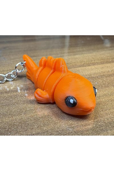 AlaSwan Orange Fish Cute Figure Character Keychain