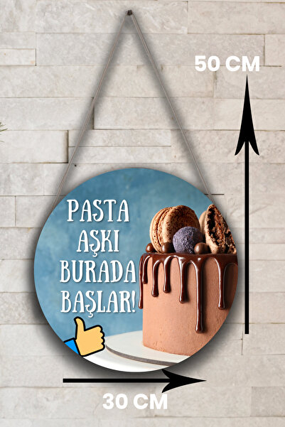 Nod Pastane Salonu Duvar, Kapı, Tek Taraflı Askılı Pano Karşılama Tabelası, Pasta Dükkanı Süsü