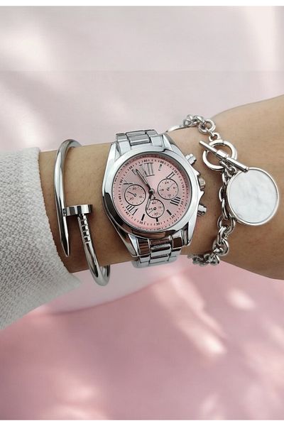 pullmarkt 1Pcs Nails Bracelet + Casual Series Wrist Watch