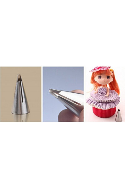 adin tasarım Rus Duyu Fırfır Etek Duyu Krema Torbası Ucu Pasta Krema Sıkma Uc...