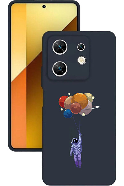 INFINIX ZERO30 (X6731B) Baskılı ve Kamera Korumalı Lacivert Renk Silikon Kılıf