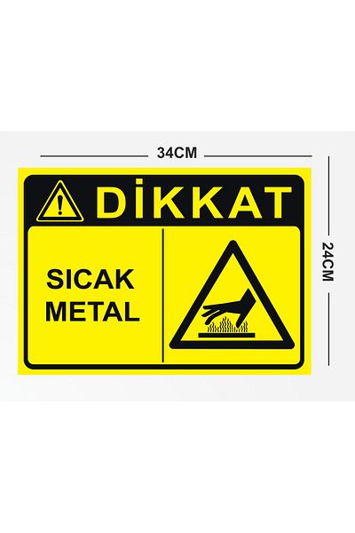 zafrakreklam تحذير معدن ساخن 24 × 34 سم لوح تسجيل PVC