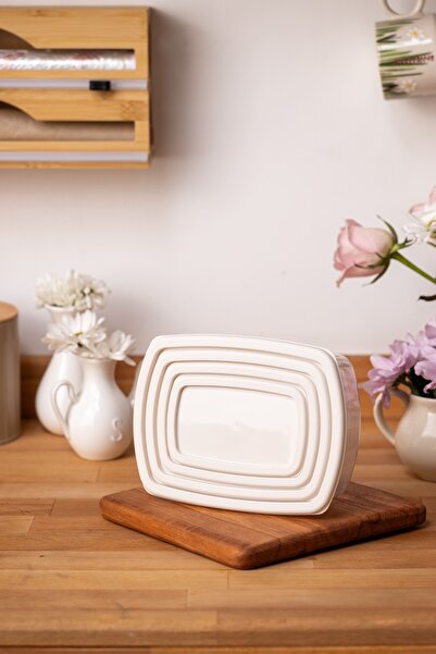 NY HOME White Set of 4 Storage Containers