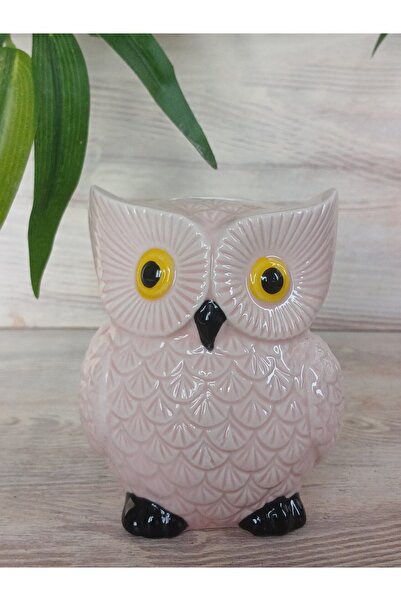 Firuze Hediyelik Baykuş Temalı Seramik Dekoratif Kumbara, Baykuş Dekor Biblo