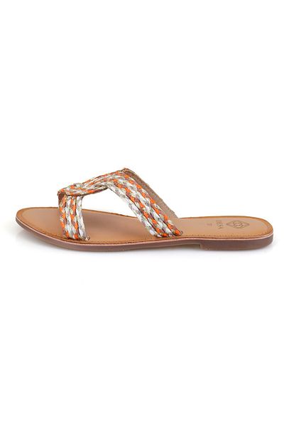 Desa Women's Multicolored Straw Braided Slippers