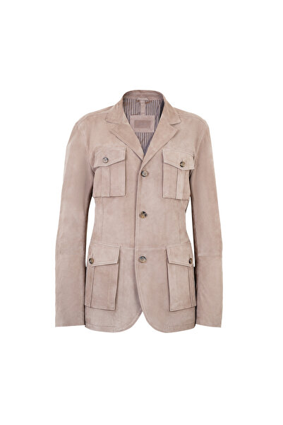 Desa Antonin Kahve Erkek Süet Deri Safari Ceket