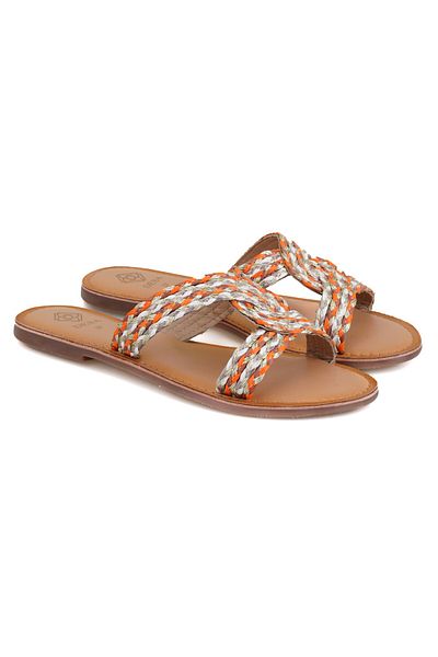 Desa Women's Multicolored Straw Braided Slippers