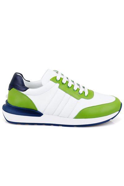 Desa Pantofi sport din piele verde de damă