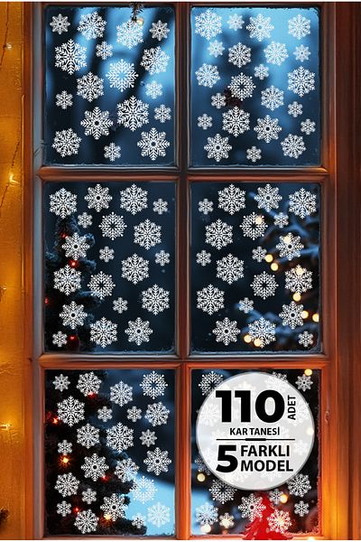 TUGİBU Σετ αυτοκόλλητων Snowflakes, Σετ αυτοκόλλητων χριστουγεννιάτικων νιφάδων χιονιού
