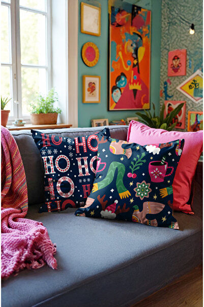 MUN HOME Concept de Anul Nou - Husă de pernă cu două fețe, imprimată digital,...