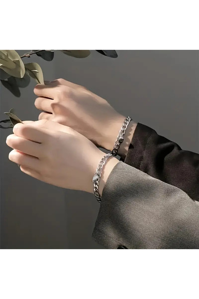 Ceykan Mıknatıslı 2li Kalp Aşk Bilekliği