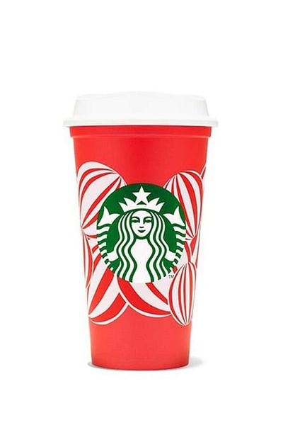Starbucks New Year's Design Plastic Reusable Drinking Cup Red 473ml