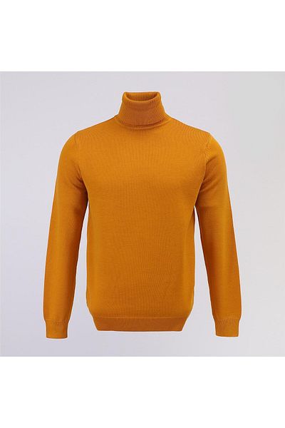 Dio Rise Men's Raffless Long Sleeve Slim Sweater - 180539   - Dark Mango