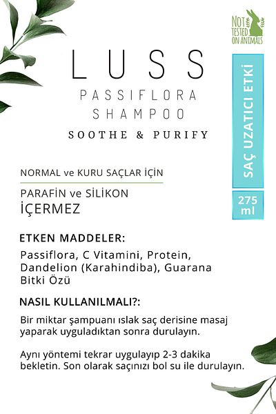 LUSS Passıflora Shampoo - Vitamin C Fast Growth Additive