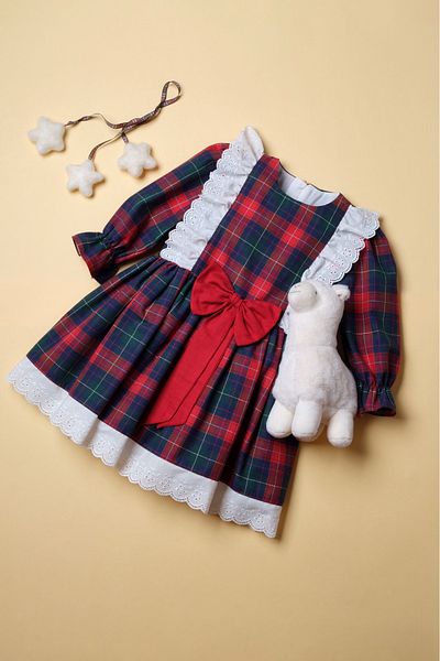 Little Ya Ya Love New Year Girl's Plaid Dress