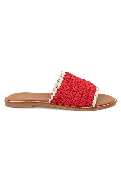 Desa Women's Red Braided Slippers